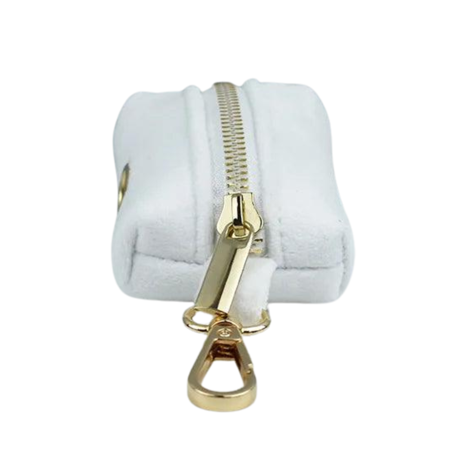 Kotbeutel-Tasche in weiß aus Samt-Stoff - Wade