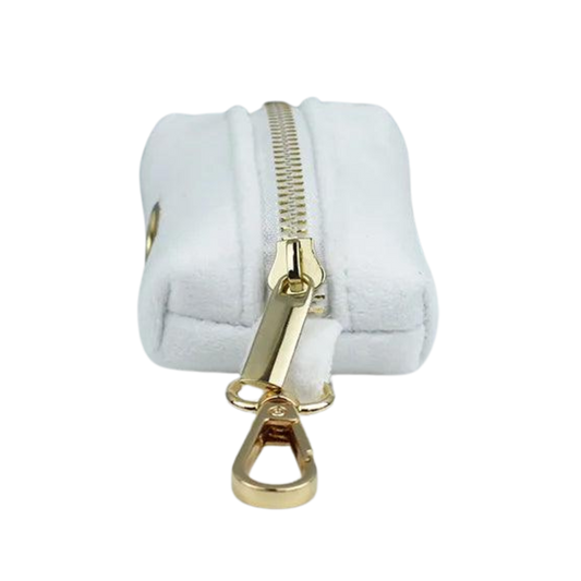 Kotbeutel-Tasche in weiß aus Samt-Stoff - Wade