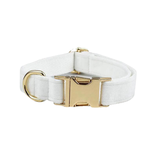 Halsband in weiß aus Samt-Stoff - Wade