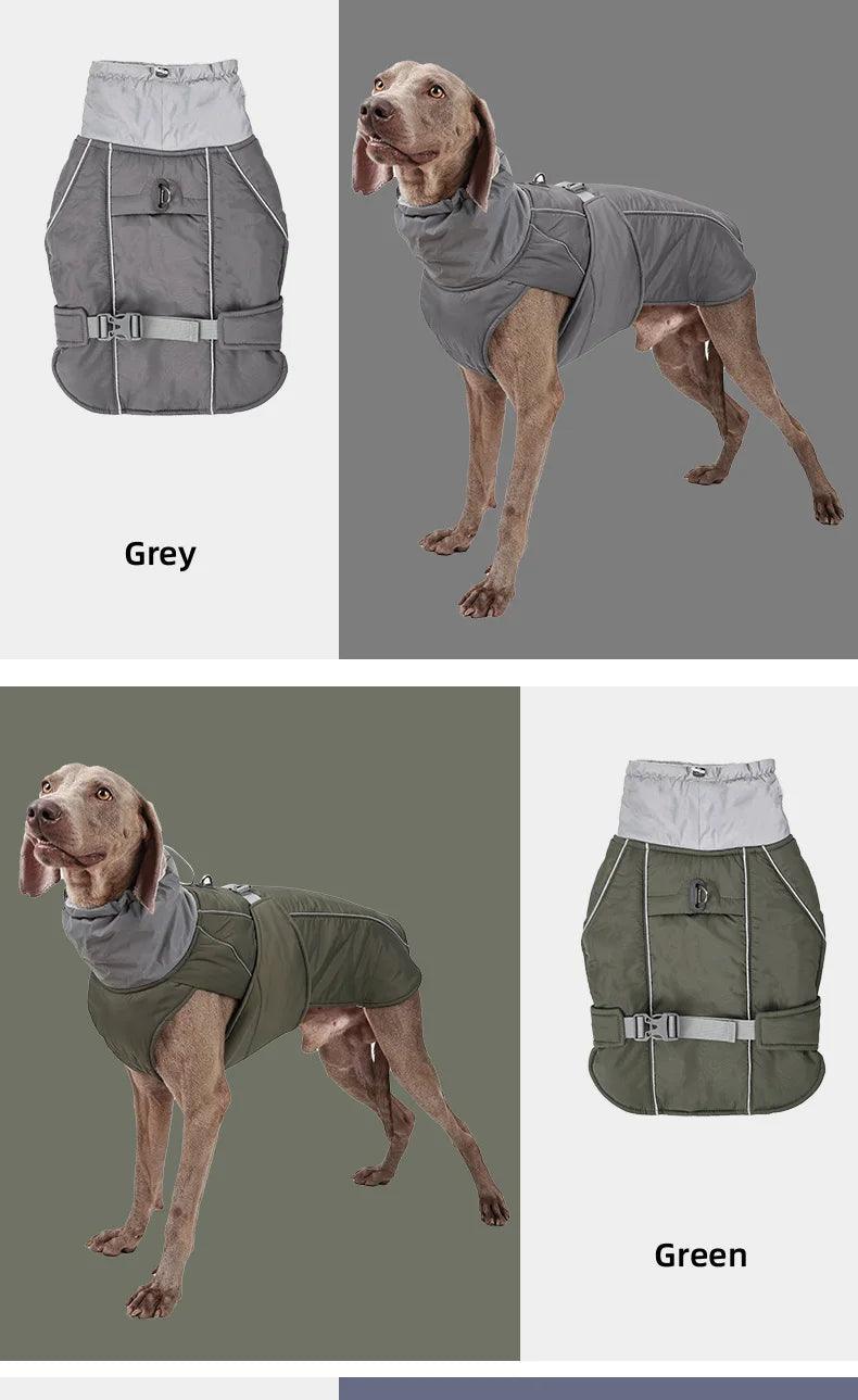 Luxuriöse Winterjacke für Hunde – Wasserdicht, Warm & Reflektierend