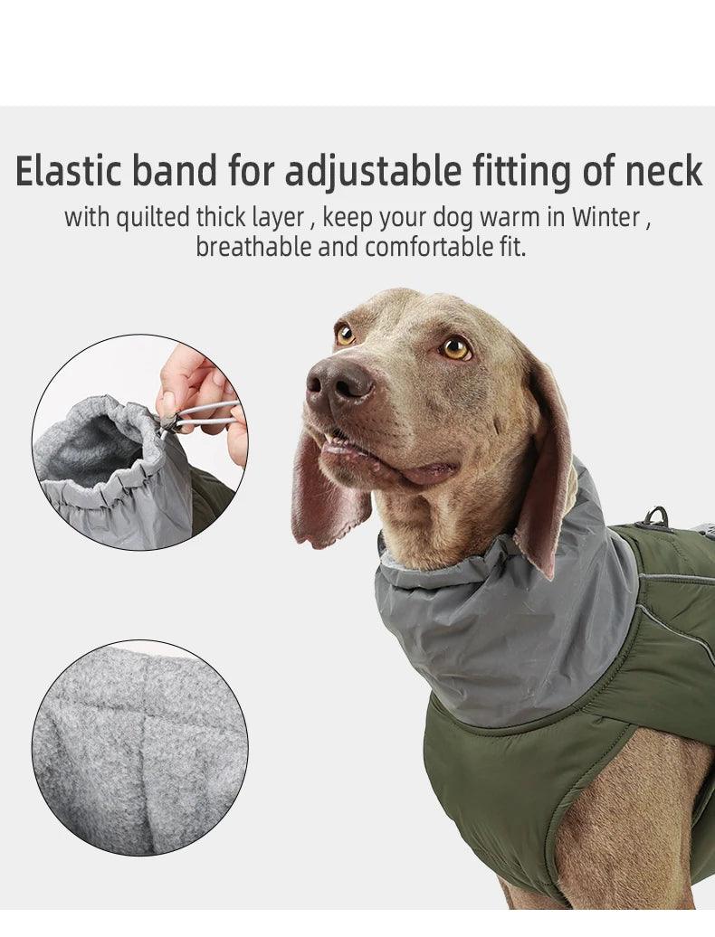 Luxuriöse Winterjacke für Hunde – Wasserdicht, Warm & Reflektierend