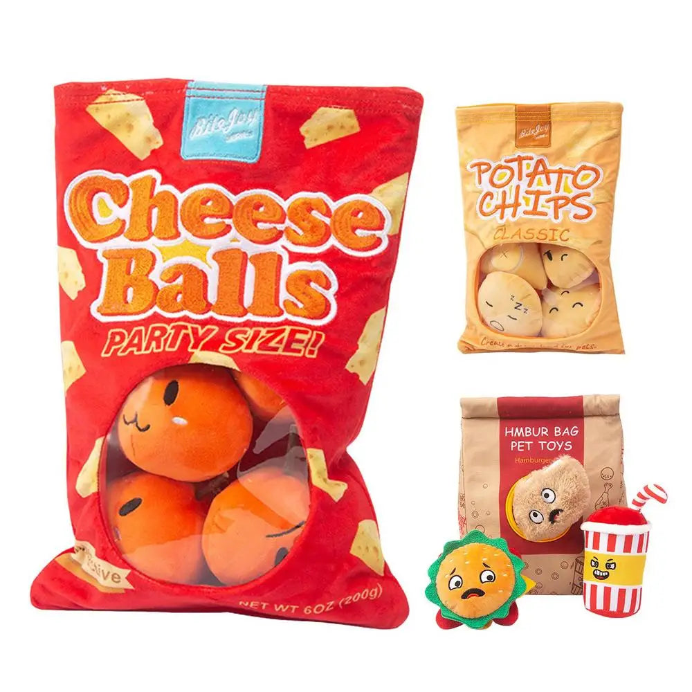 Snack-Fakes – Raschelspielzeug im Fastfood-Look mit Leckerlifunktion!