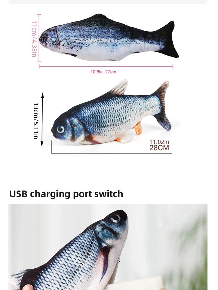 Interaktives Floppy-Fischspielzeug – Beweglicher USB-Fisch für spielbegeisterte Hunde