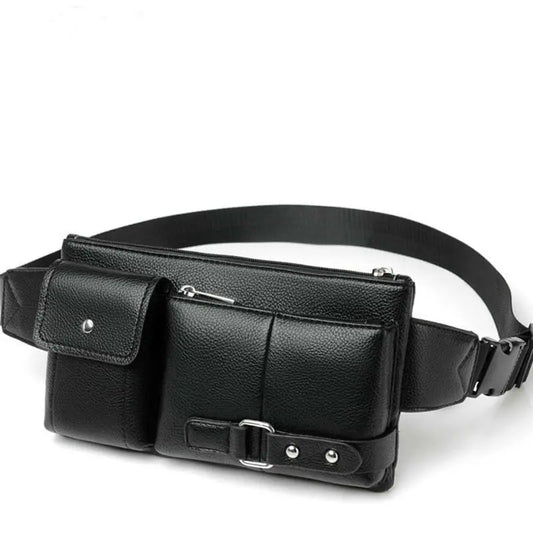 Stylische Gürteltasche aus PU-Leder – Alltagstaugliche Hüfttasche mit Kotbeutel- & Leckerli-Fächern, verstellbar & wasserabweisend