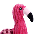 Bild in die Galerie laden, Plüsch-Hundespielzeug „Flamingo“ – Robustes Cord-Spielzeug mit Quietschfunktion 
