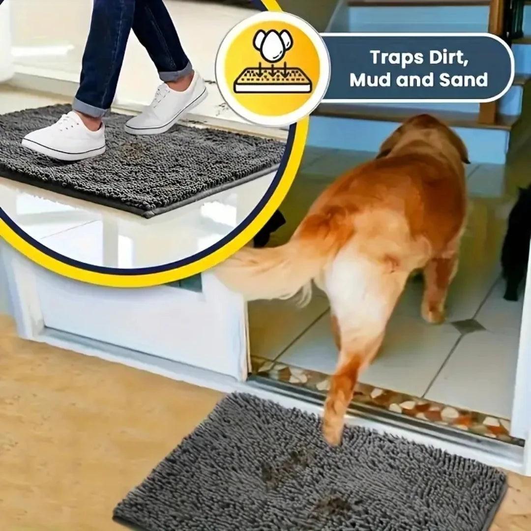 Saugfähige Hundematte – Schmutz- und Feuchtigkeitsbarriere für saubere Pfoten