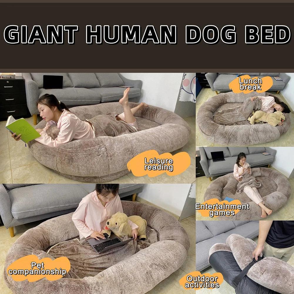 Luxuriöses XXL-Hundebett „ComfyNest“ – Weiches, wasserfestes Hundebett für große Hunde & Menschen