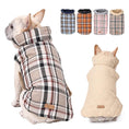 Bild in die Galerie laden, Klassische Wende-Hundejacke im Karo-Look – Wasserdichter Wintermantel mit Fleece-Futter für kleine bis große Hunde 
