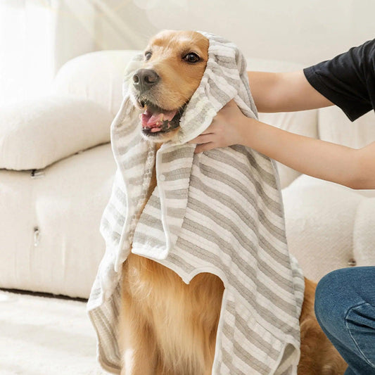 Ultra-absorbierender Hunde-Bademantel – Schnelltrocknend und gemütlich für kleine bis große Hunde
