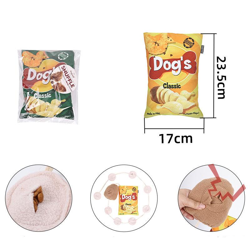 Knuspriger Spaß für Hunde – Schnüffelmatte im Chips-Design mit Spiel- und Futtertraining