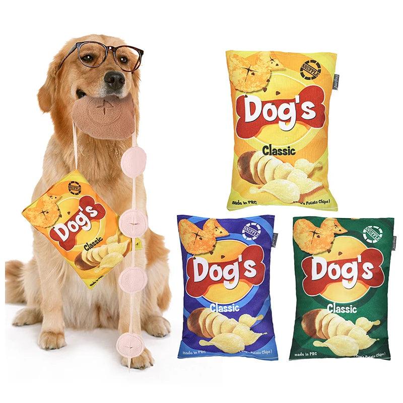 Knuspriger Spaß für Hunde – Schnüffelmatte im Chips-Design mit Spiel- und Futtertraining