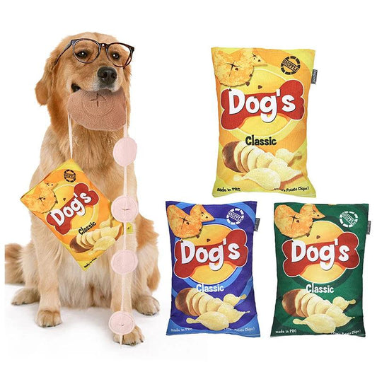 Knuspriger Spaß für Hunde – Schnüffelmatte im Chips-Design mit Spiel- und Futtertraining