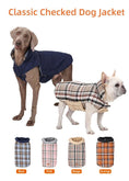 Bild in die Galerie laden, Klassische Wende-Hundejacke im Karo-Look – Wasserdichter Wintermantel mit Fleece-Futter für kleine bis große Hunde 
