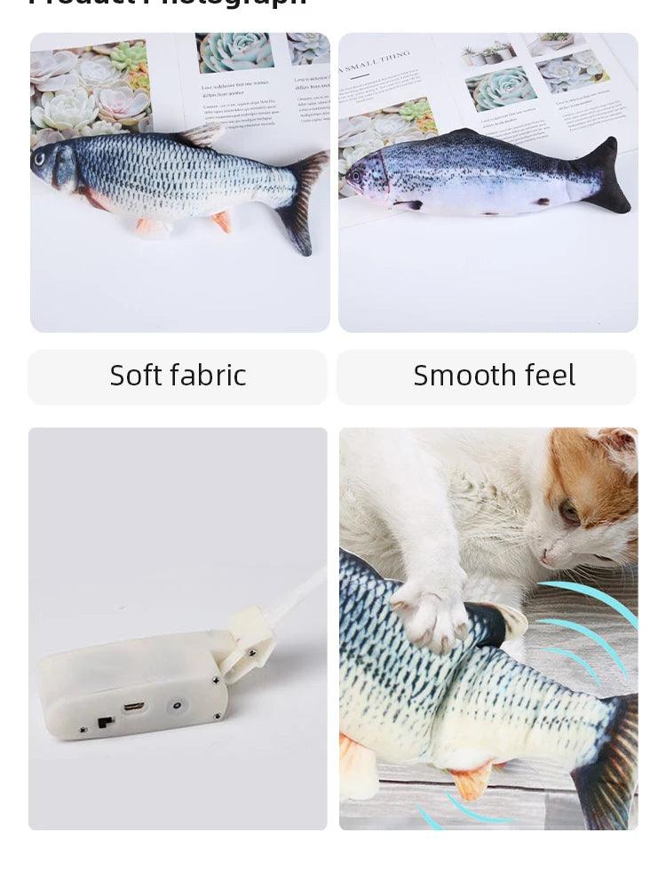 Interaktives Floppy-Fischspielzeug – Beweglicher USB-Fisch für spielbegeisterte Hunde