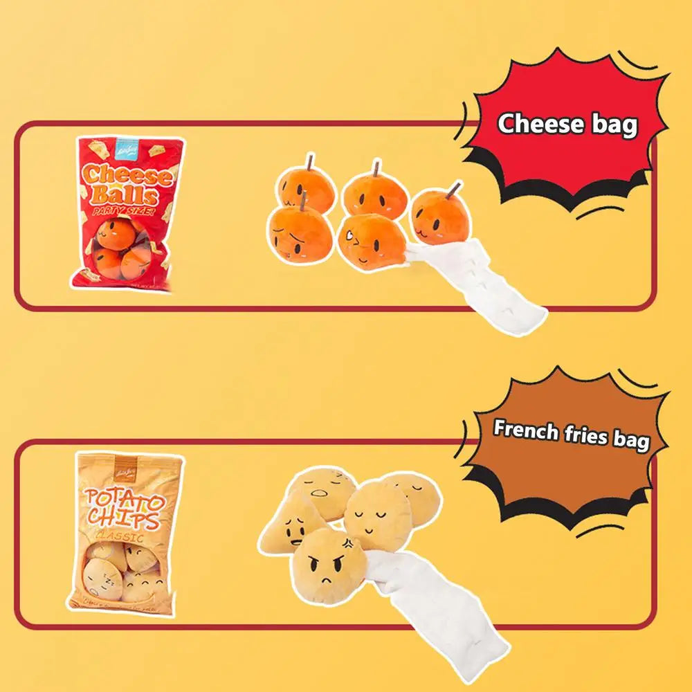 Snack-Fakes – Raschelspielzeug im Fastfood-Look mit Leckerlifunktion!