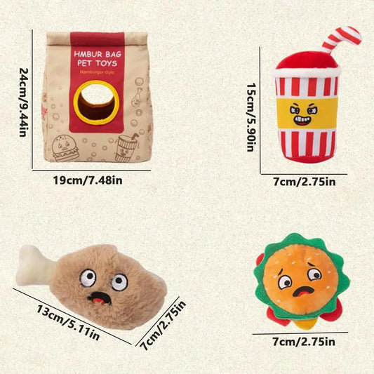Snack-Fakes – Raschelspielzeug im Fastfood-Look mit Leckerlifunktion!