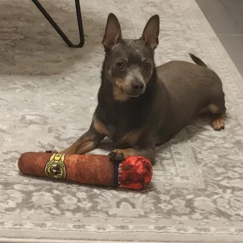 Snoop Doggy – Das interaktive Quietschspielzeug im Joint/Zigarren-Design für coole Hunde