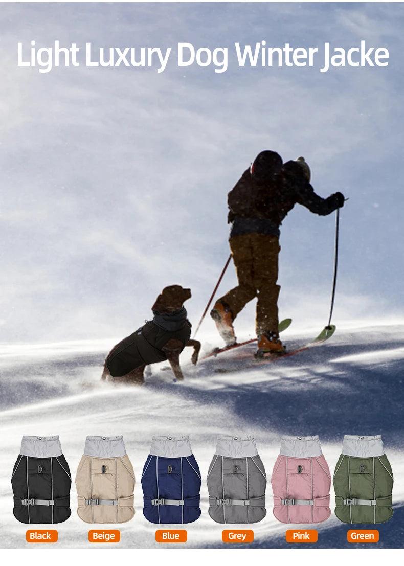 Luxuriöse Winterjacke für Hunde – Wasserdicht, Warm & Reflektierend