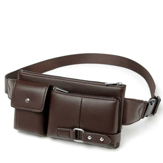 Stylische Gürteltasche aus PU-Leder – Alltagstaugliche Hüfttasche mit Kotbeutel- & Leckerli-Fächern, verstellbar & wasserabweisend