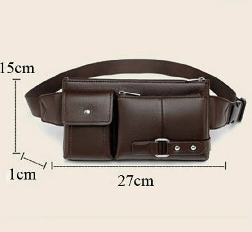 Stylische Gürteltasche aus PU-Leder – Alltagstaugliche Hüfttasche mit Kotbeutel- & Leckerli-Fächern, verstellbar & wasserabweisend